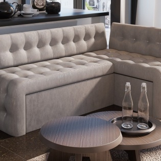 Кухонный уголок "Манчестер" серый